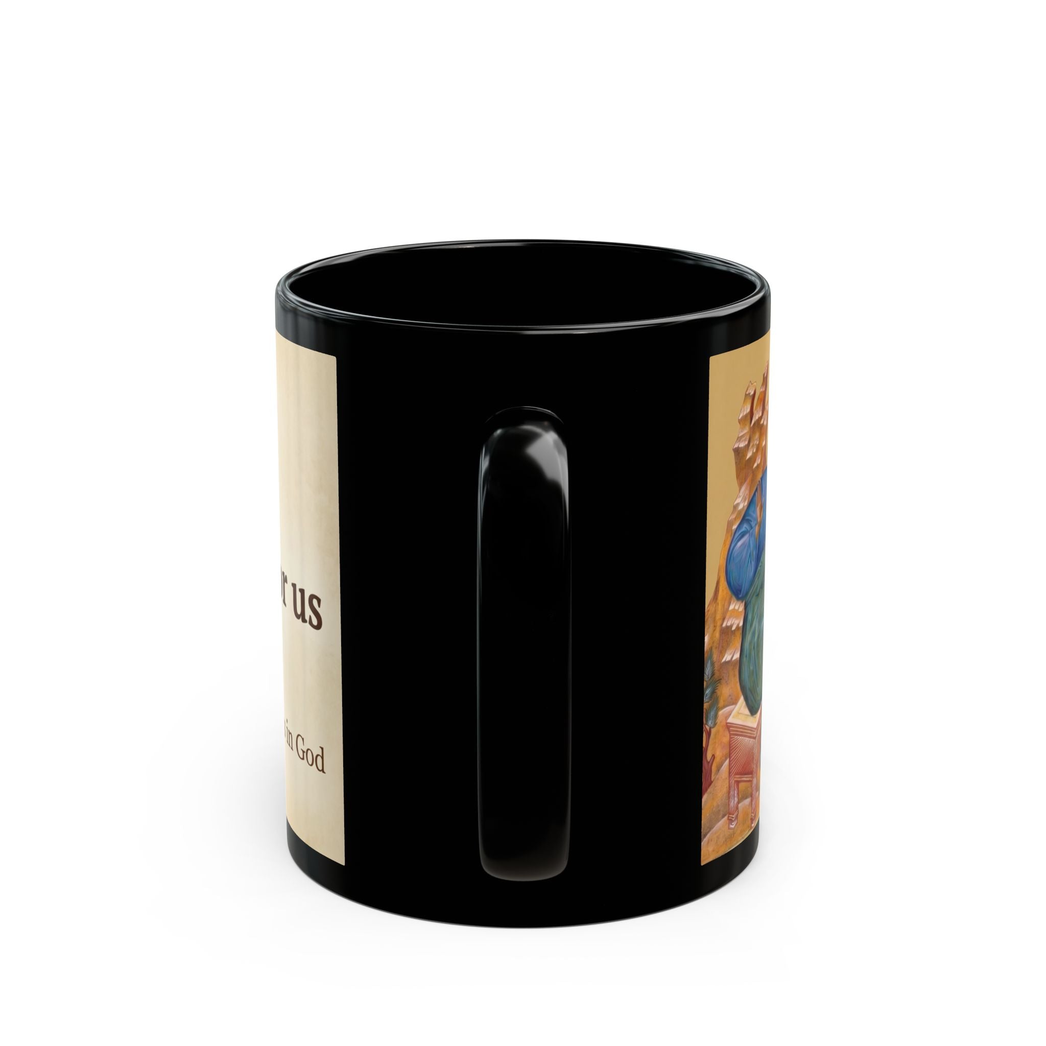 Saint John the Evangelist Orthodox Christian Black Coffee Mug — Orthodox Faith Gift