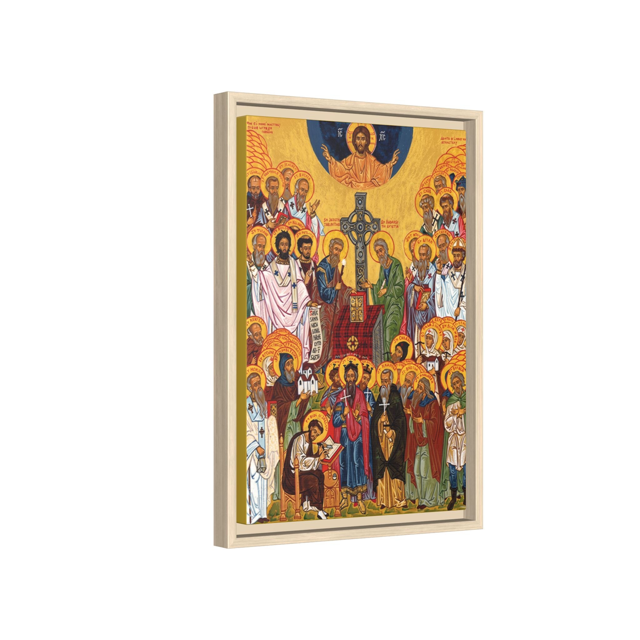 Framed canvas icon of All Saints of Scotland Orthodox, traditional Orthodox Christian artwork