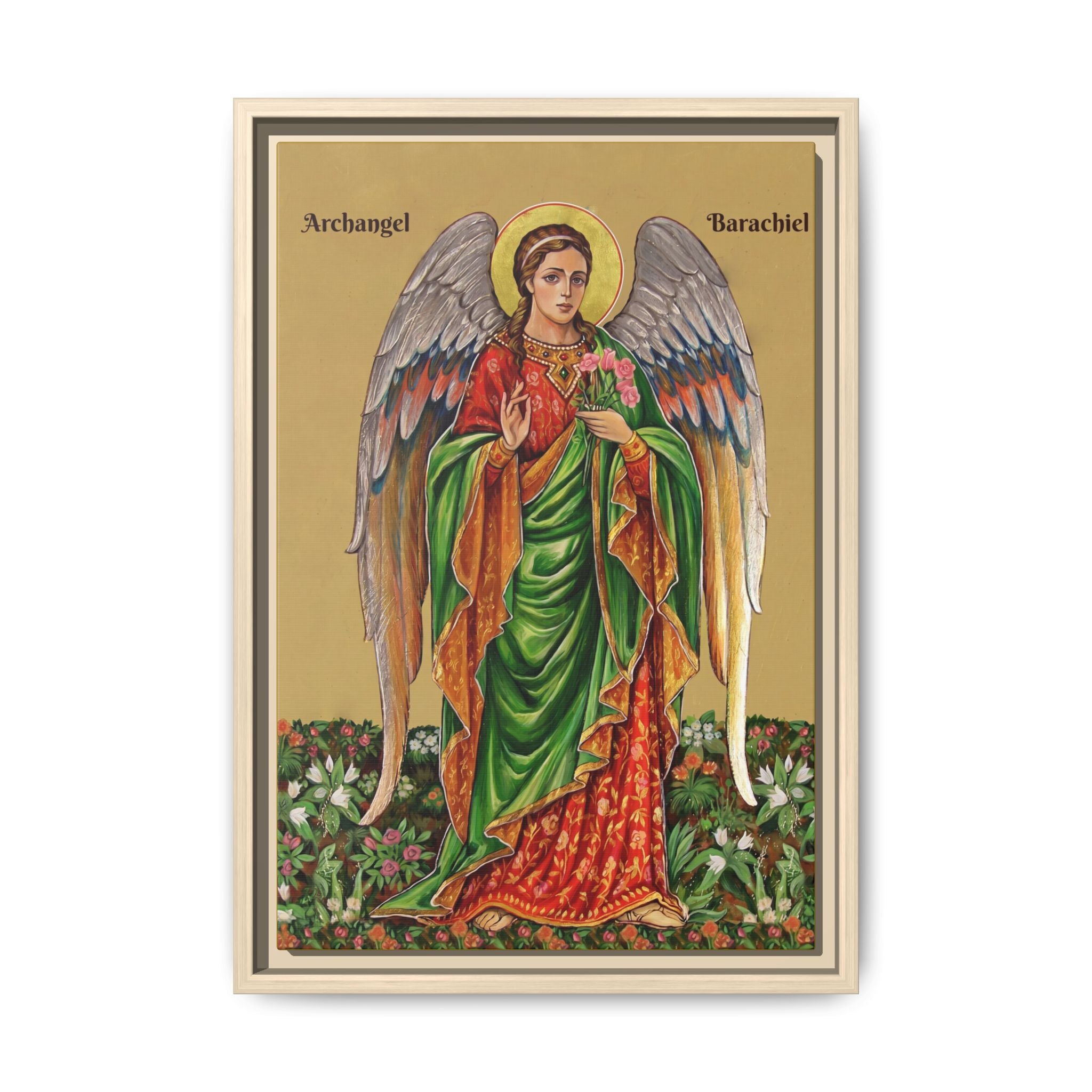 Archangel Barachiel Framed Canvas Icon