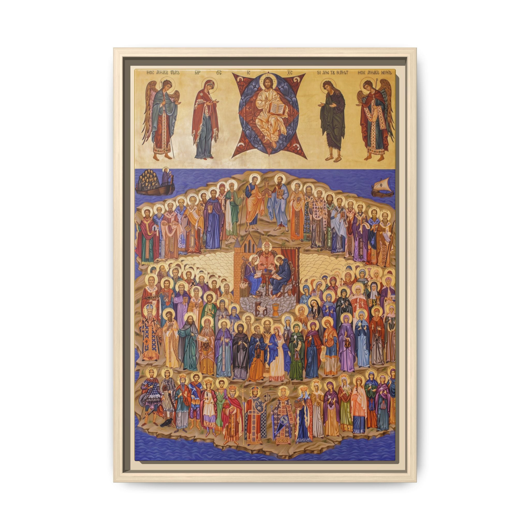 All Saints of Britain and Ireland Framed Canvas Icon
