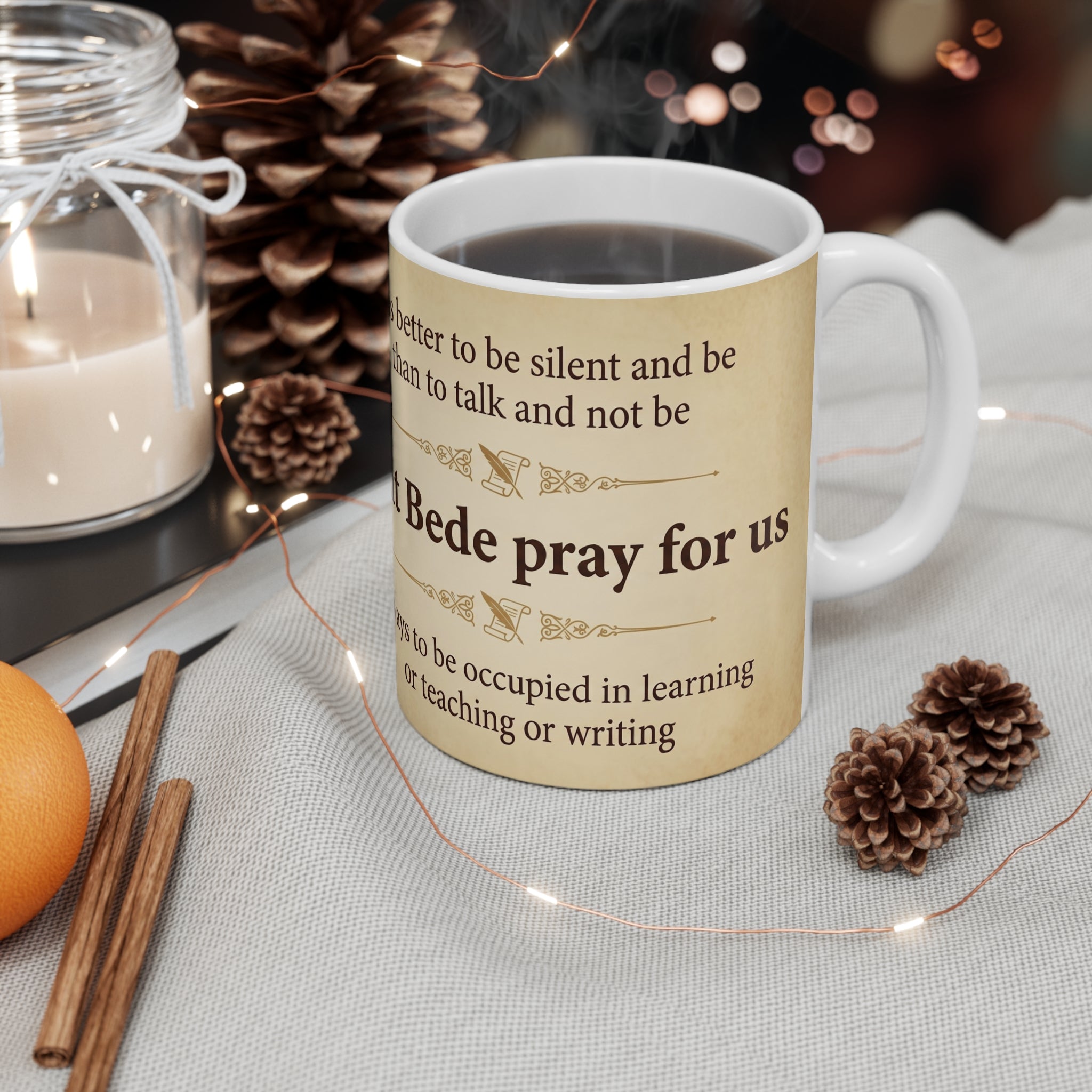Saint Bede the Venerable White Coffee Mug