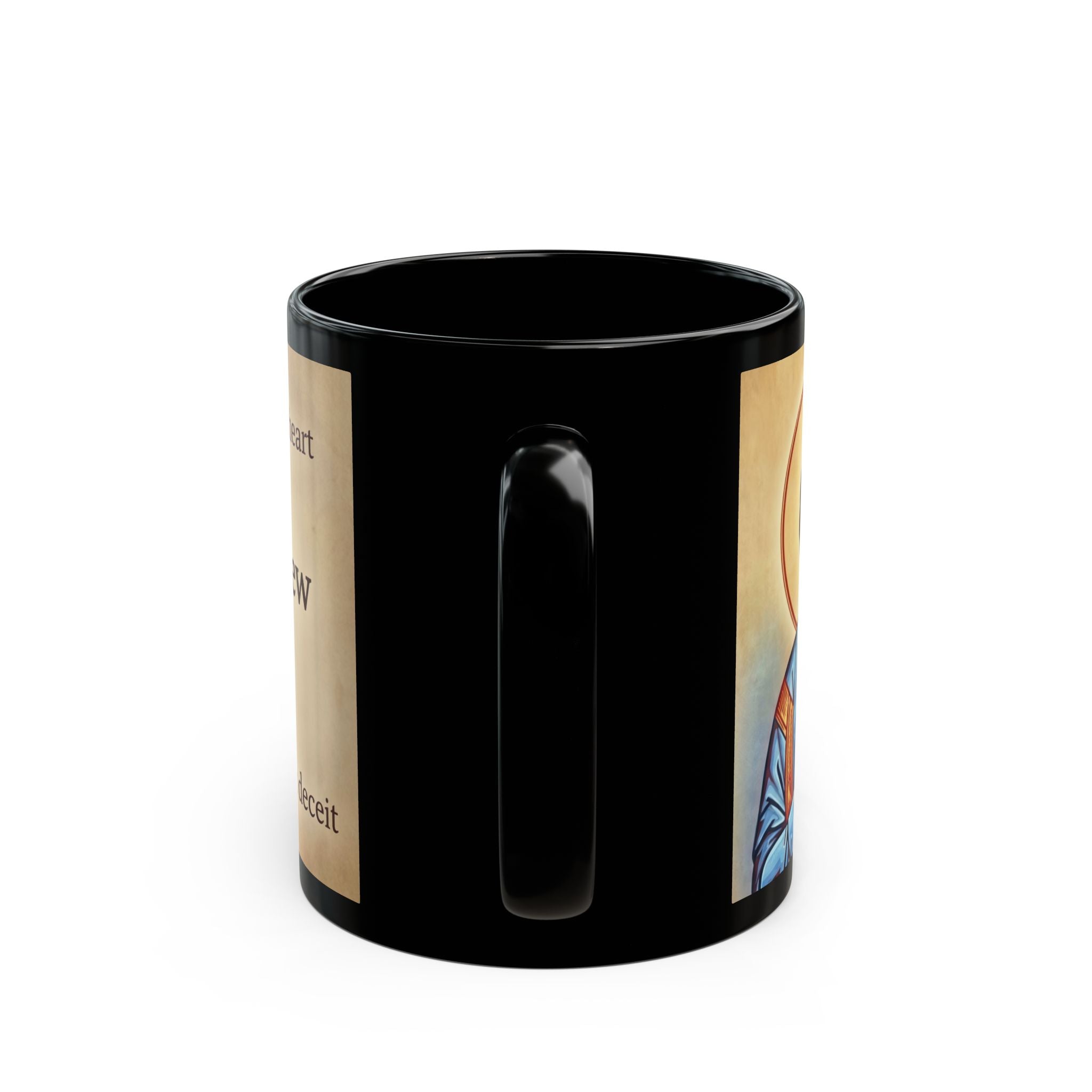 Saint Bartholomew the Apostle Orthodox Christian Black Coffee Mug — Orthodox Faith Gift