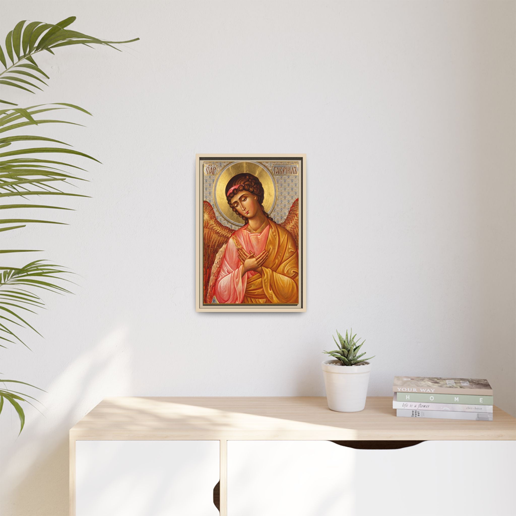 Archangel Selaphiel Framed Canvas Icon