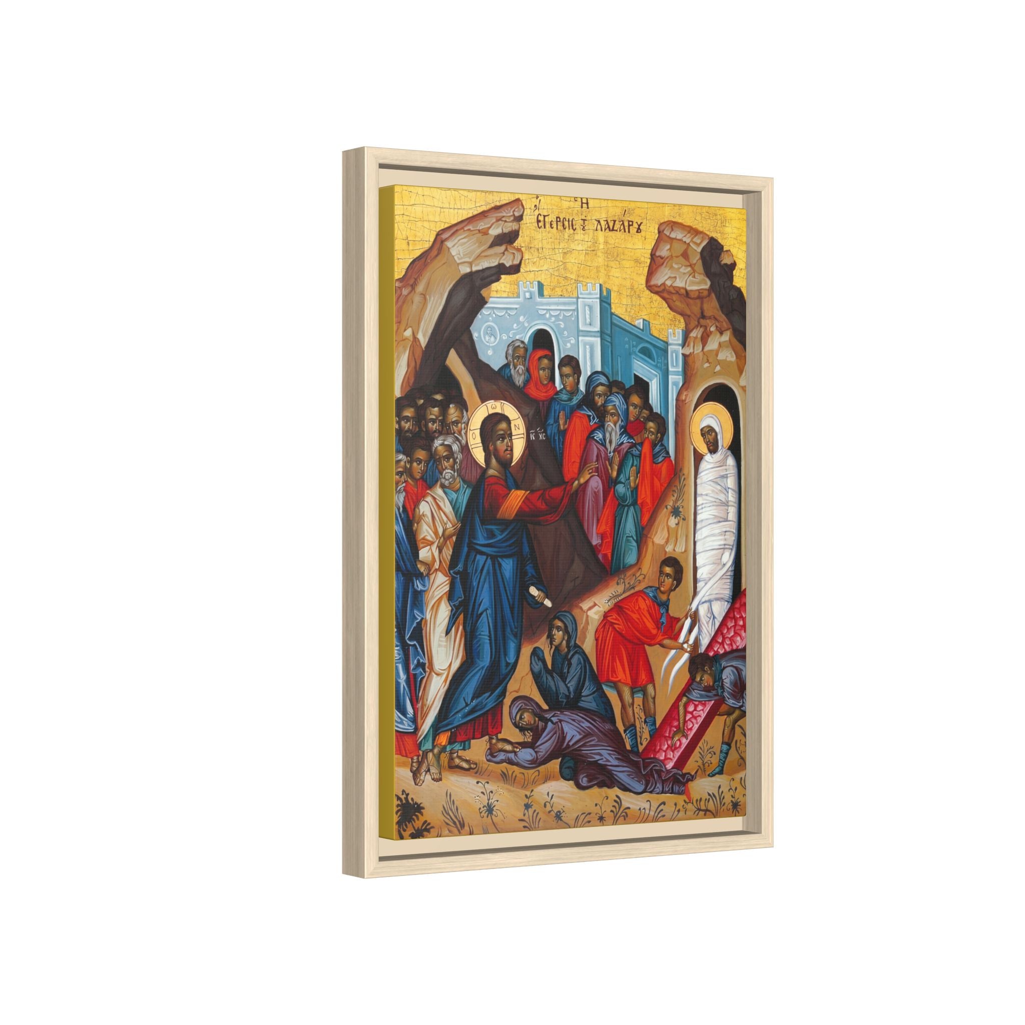 The Raising of Lazarus Framed Canvas Icon