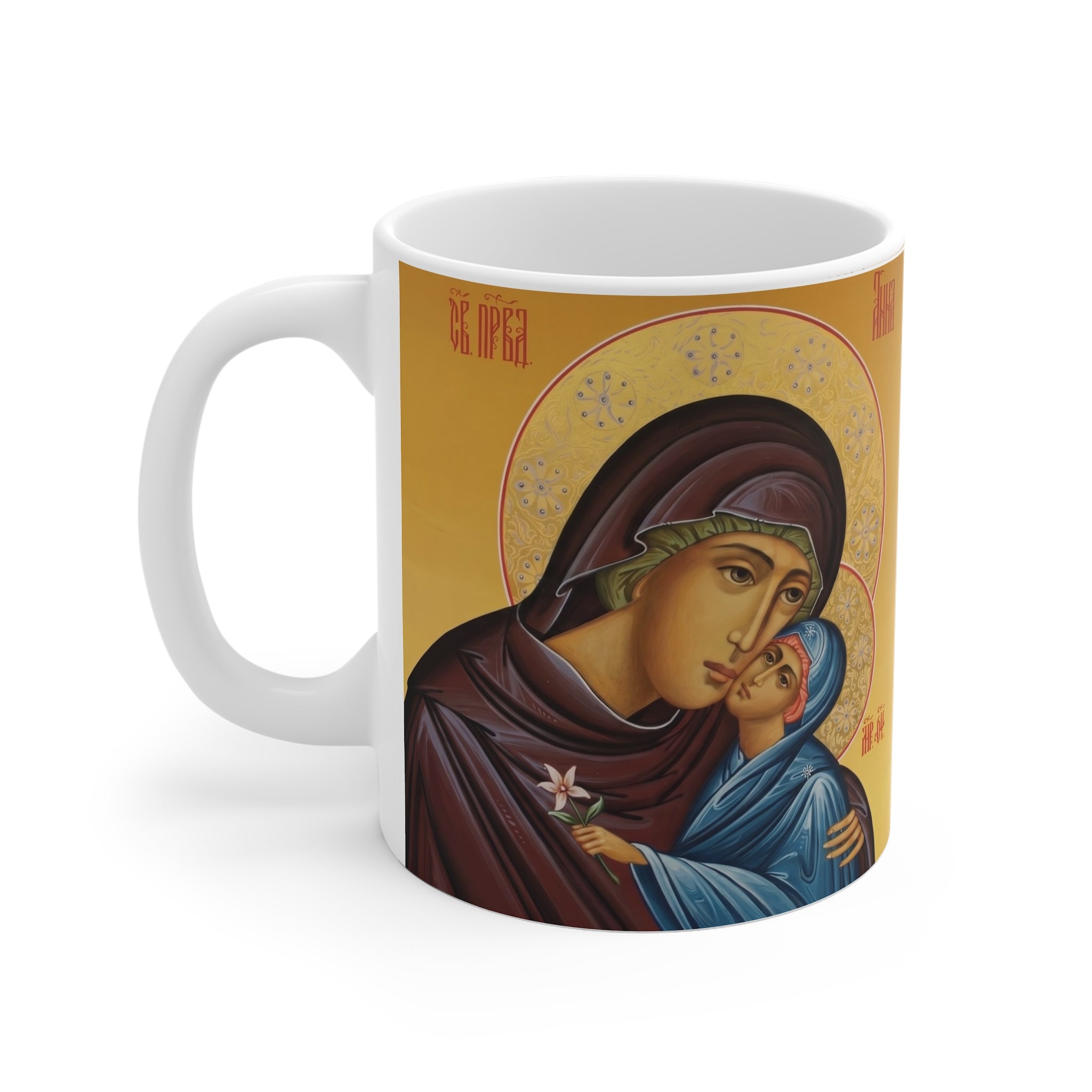 Saint Anna Mother of the Most Holy Theotokos White Coffee Mug