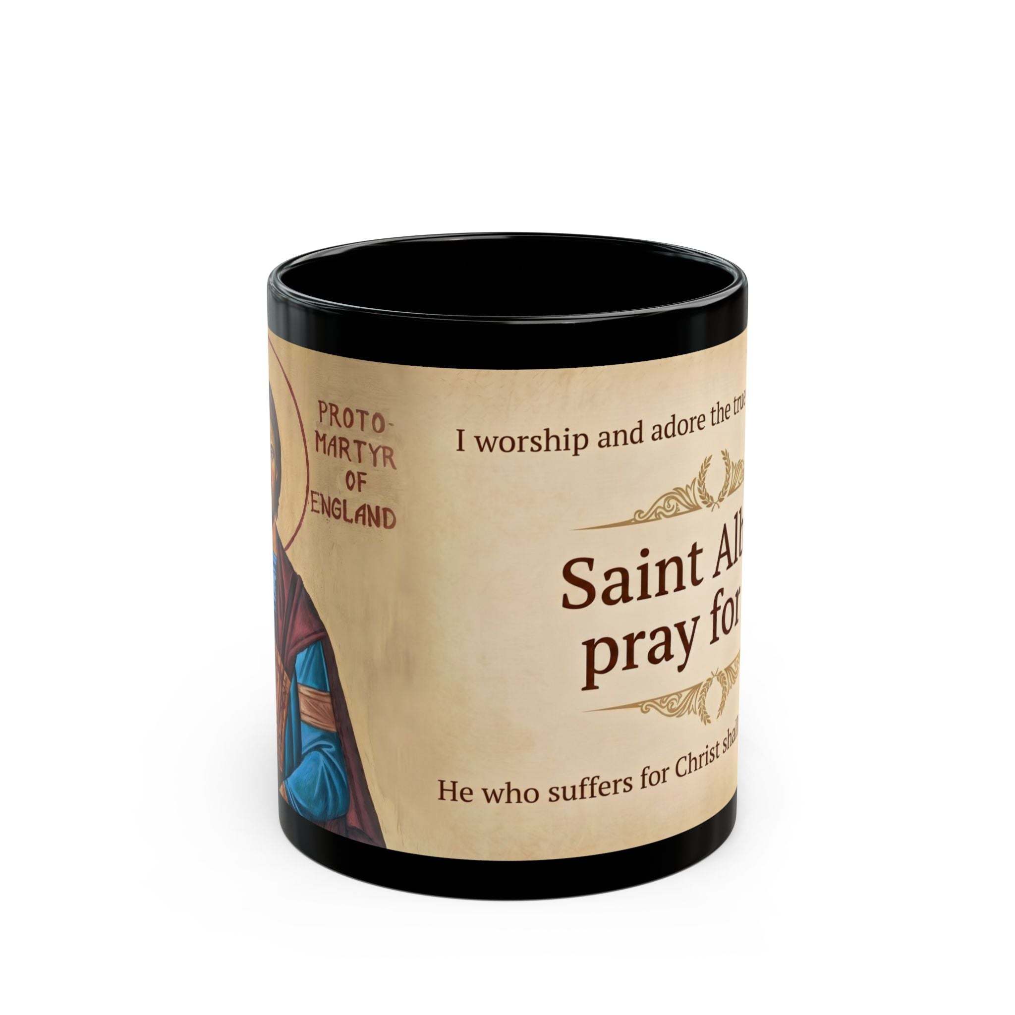 Saint Alban the Protomartyr of Britain Black Coffee Mug