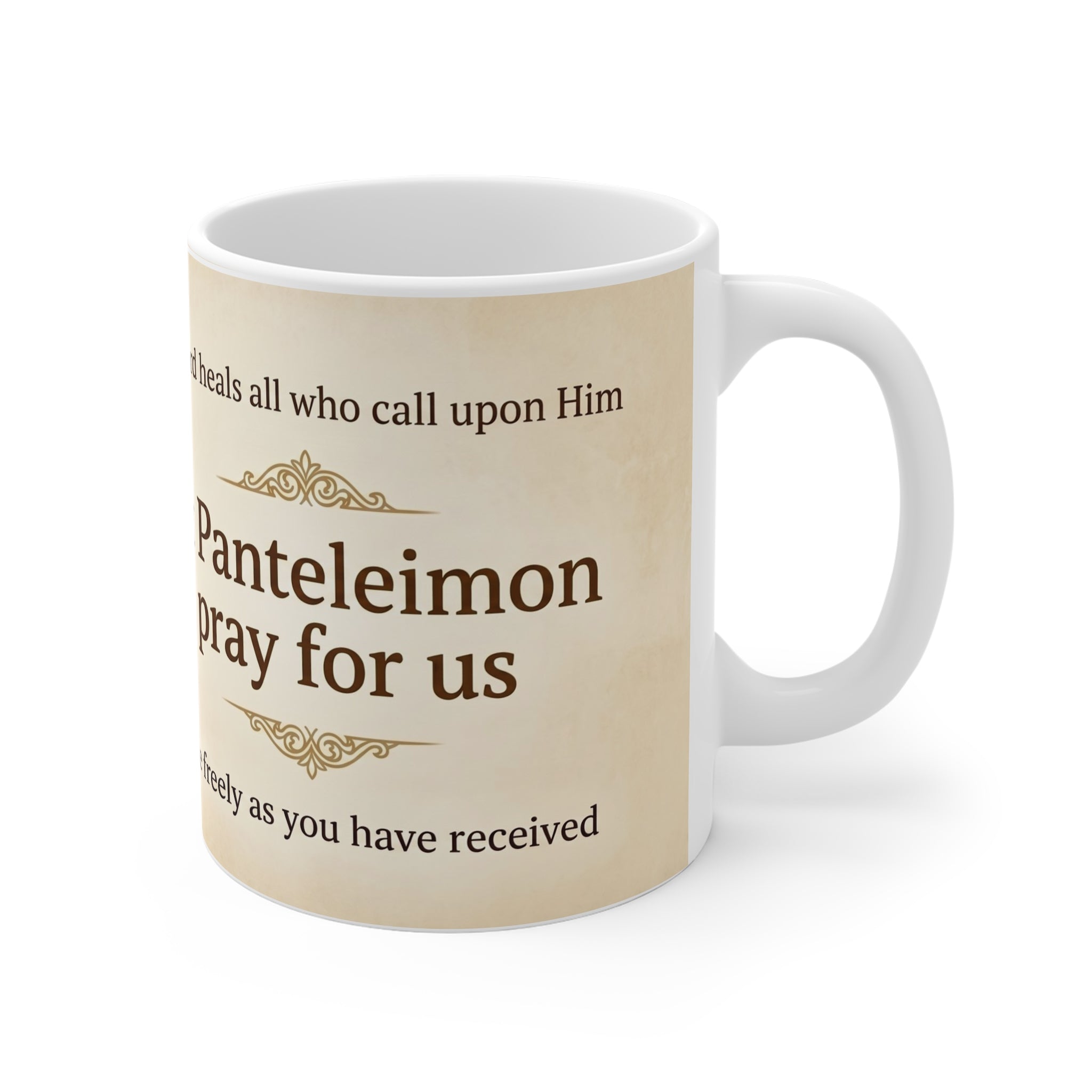 Saint Panteleimon the Healer Orthodox Christian Coffee Mug — Orthodox Christian Mug