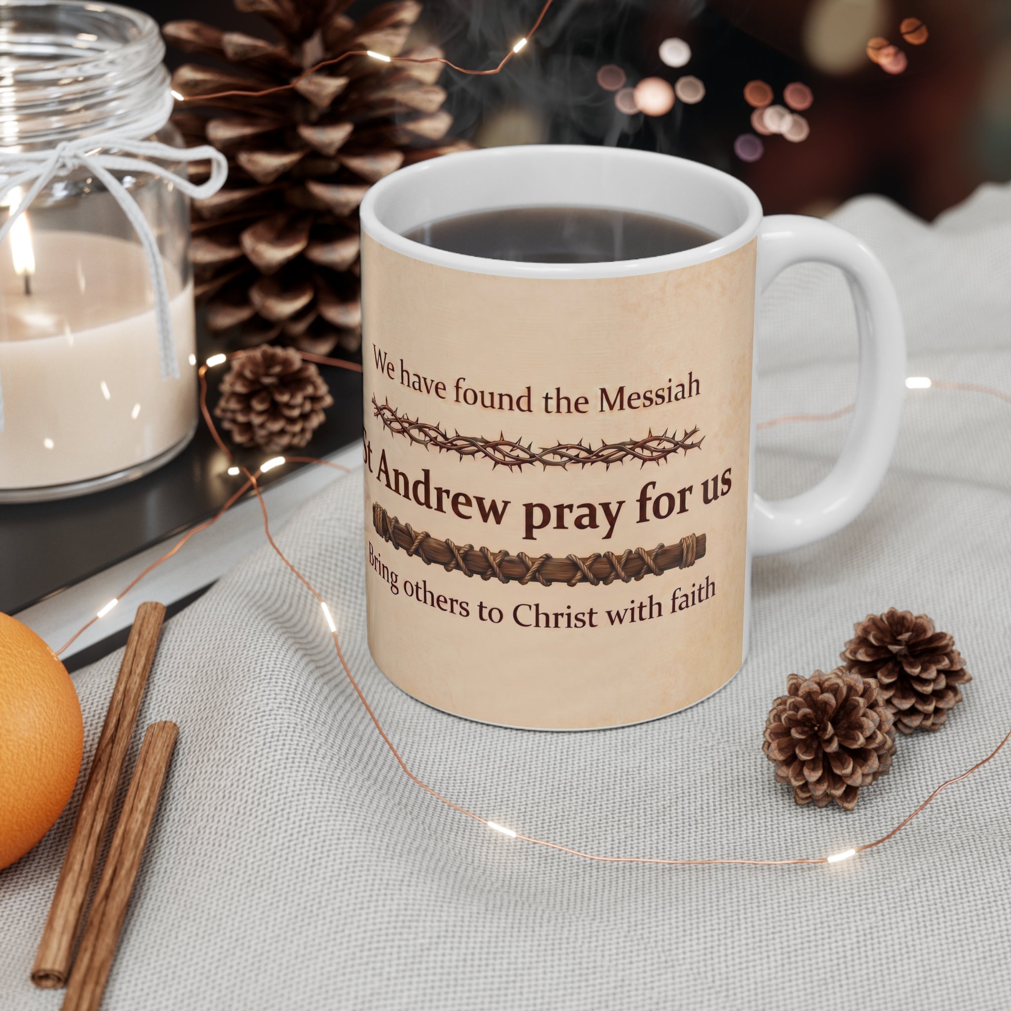 Saint Andrew the First-Called Orthodox Christian Coffee Mug — Orthodox Coffee Mug