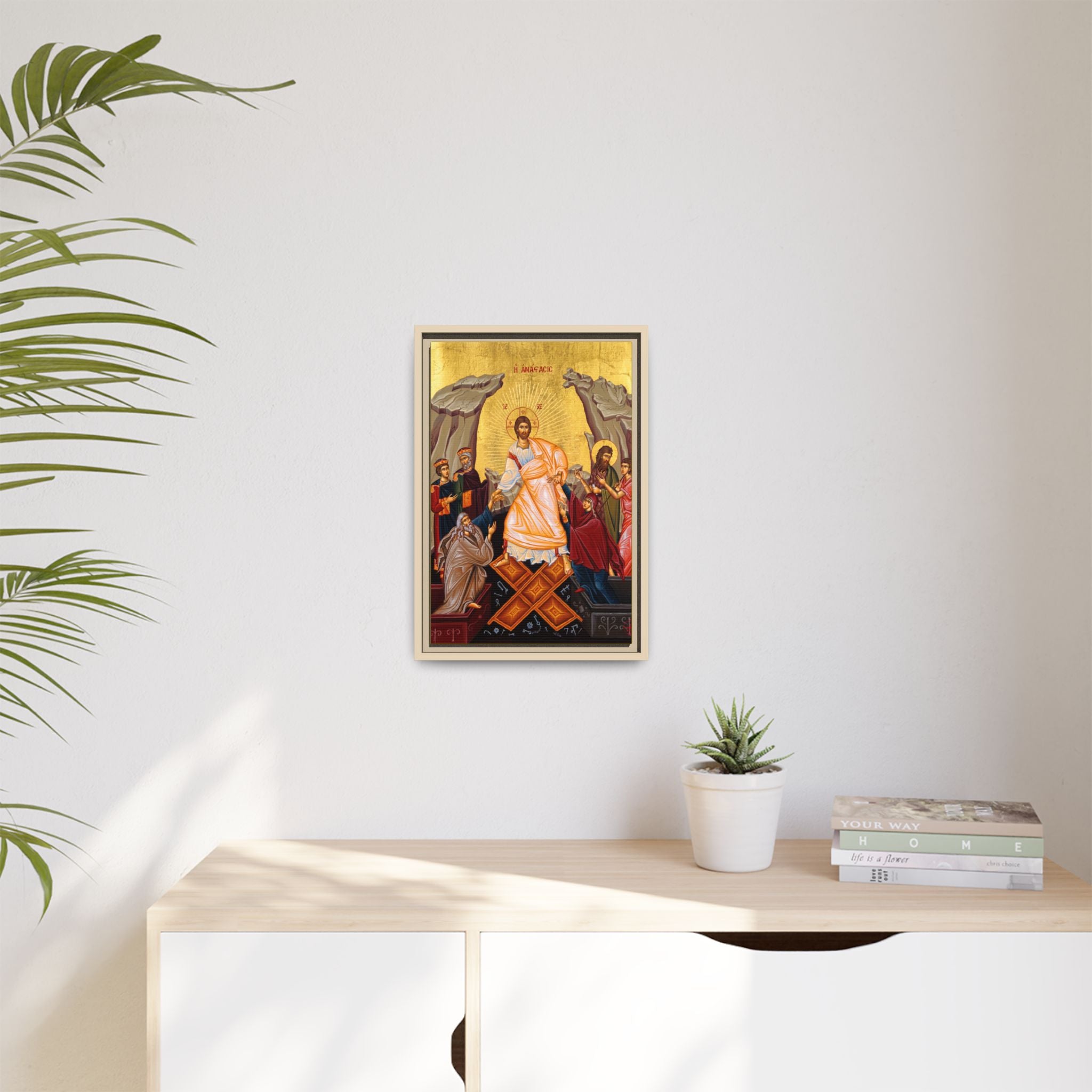 The Resurrection Anastasis Framed Canvas Icon