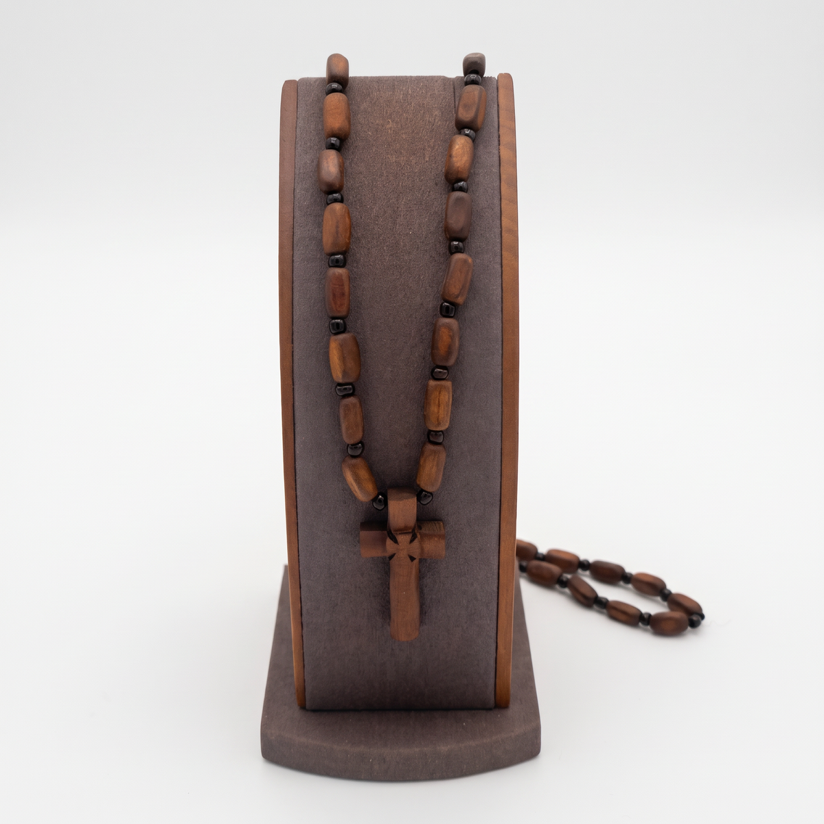 Brown Bead Wood Necklace