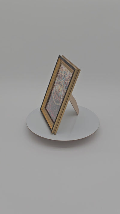 The Last Judgement framed Orthodox icon, A5, Ornate Gold frame, video